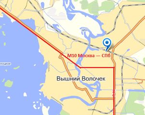 Вышний волочек санкт петербург карта
